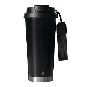 Vakuovo izolovaný cestovný termohrnček 500 ml, čierna