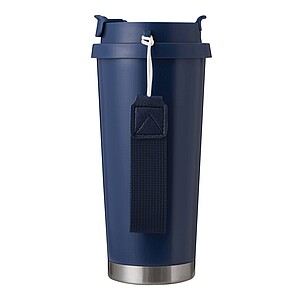 Vakuovo izolovaný cestovný termohrnček 500 ml, námornícka modrá