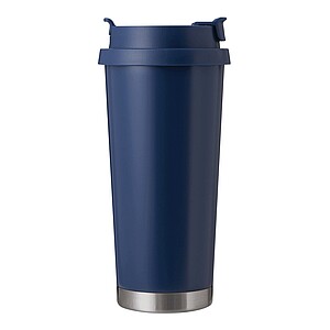 Vakuovo izolovaný cestovný termohrnček 500 ml, námornícka modrá