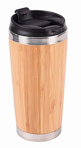 Vakuový termohrnček TAKE BAMBOO, hnedý