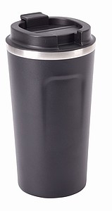 Vakuový termohrnek COFFEE TIME, černý