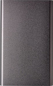 VALUR Hliníková powerbanka s kapacitou 4000 mAh, gunmetal