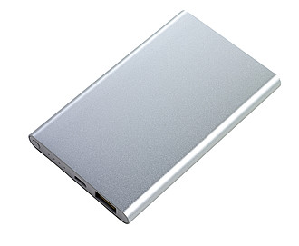 VALUR Hliníková powerbanka s kapacitou 4000 mAh, stříbrná