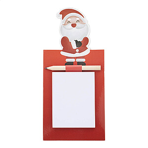 Vánoční magnetický zápisník, Santa Claus, červená