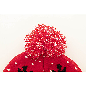 Vánoční zimní čepice, červená