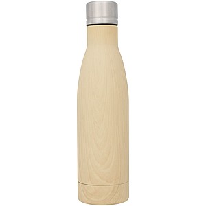 Vasa termoska s vakuovo-měděnou izolací 500ml, imitace dřeva, béžová