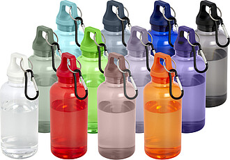 VASEALA Láhev z RPET s karabinou, 400 ml, modrošedá