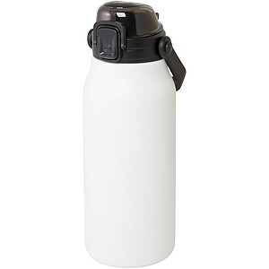 Veľká fľaša na pitie, 1,6 l, z recyklovanej nerezovej ocele, biela