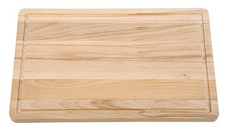 Veľká krájacia doska so žliabkom okolo okraja, bukové drevo