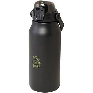 Velká láhev na pití, 1,6 l, z recyklované nerezové oceli, černá