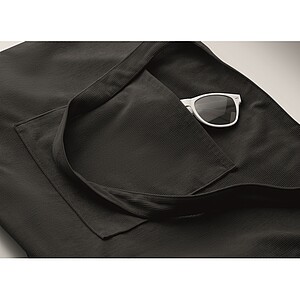 Velká nákupní manšestrová taška, černá