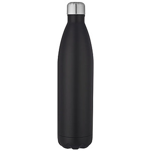 Velká nerezová termo láhev, 1l, černá