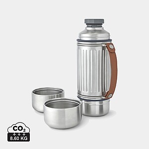 Veľká nerezová termofľaša 1000 ml, sivá