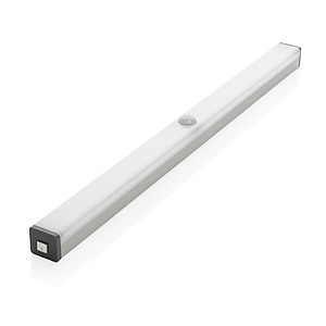 Velké LED světlo s pohybovým senzorem a USB nabíjením, stříbrná