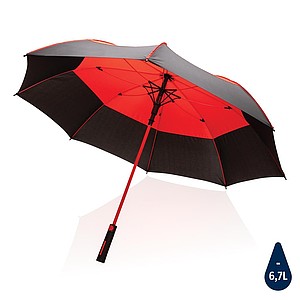 Velký automatický deštník pro dva Impact AWARE™ RPET 190T, odolný proti větru, průměr 120 cm, červená