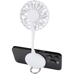 Ventio prenosný magnetický ventilátor z recyklovaného plastu, biela
