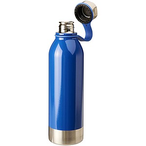 Větší sportovní láhev z nerezové oceli, objem 740 ml, královská modrá