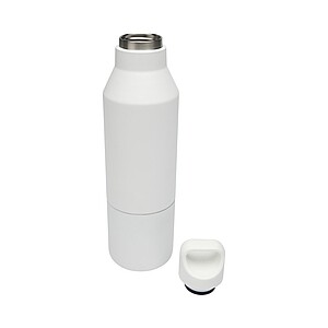 VIORA Dvoustěnná termoska s hrnkem z recyklované nerezové oceli, 600 ml, bílá