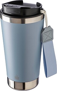 VITERBO Dvoustěnný termohrnek z recyklované nerezové oceli, 500 ml, béžová