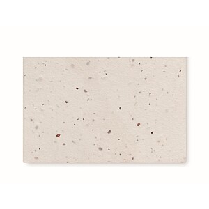 Vizitka semen divokých květin., bílá