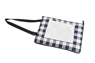 VS YALATA Pikniková deka, kostkovaná modrá/bílá