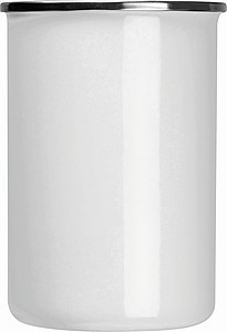 Vysoký plechový hrnček, 550ml, biely