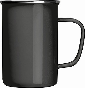 Vysoký plechový hrnček, 550ml, čierny