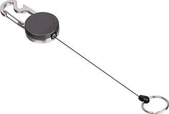 Výsuvná klíčenka s karabinou, černá