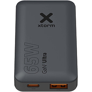 Xtorm rychlá cestovní 65W nabíječka s kabelem a cestovním pouzdrem, černá