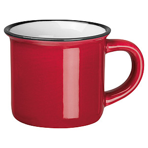 YAMAN Malý keramický hrnek na espresso, 60 ml, červená