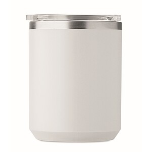 ZAFER Dvoustěnný termohrnek z nerezové oceli, 400 ml, bílá