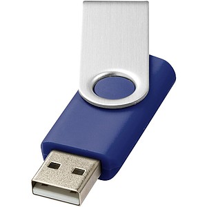 Základné USB Rotate, 2 GB, strieborná/kráľovská modrá