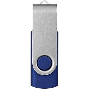 Základné USB Rotate, 2 GB, strieborná/kráľovská modrá
