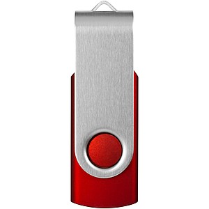 Základné USB Rotate, strieborná/červená