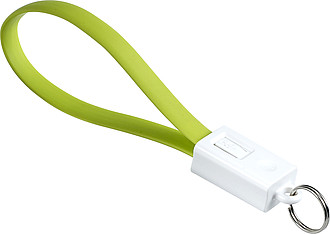 ZALTAN Nabíjecí kabel s klíčenkou, zelená