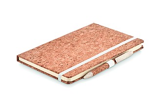 Zápisník A5 s doskami z korku, linkovaný papier