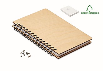 Zápisník A5 s kroužkovou vazbou a pevnými deskami, světle hnědý