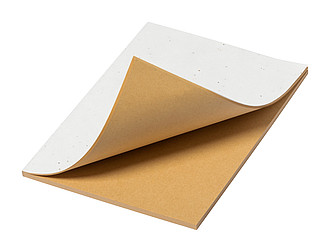 Zápisník A5 s recyklovaným papírem, obálka obsahuje semínka petúnií