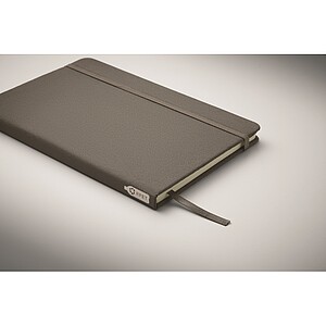 Zápisník A5 s RPET obálkou, 80 linkovaných stran, tmavě šedá