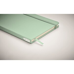 Zápisník A5 s RPET obálkou, 80 linkovaných stran, zelená