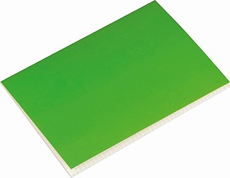 Zápisník A5 se čtverečkovaným papírem, 100 stran, zelený