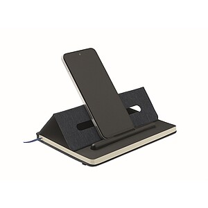 Zápisník A5 se stojánkem na telefon, tmavě námořní modrá
