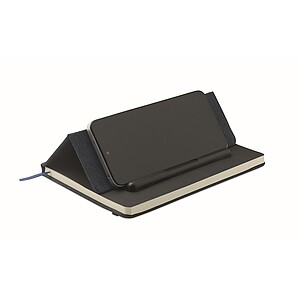 Zápisník A5 se stojánkem na telefon, tmavě námořní modrá