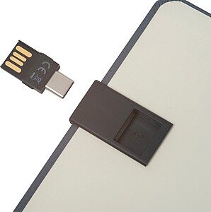 Zápisník s 16 GB USB, tmavě šedá