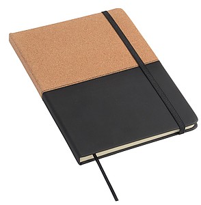 Zápisník veľ. A5, bodkovaný papier, obal hnedo-čierny
