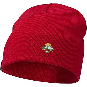 Žebrovaná čepice, červená