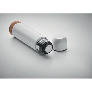 ZEHRA Dvoustěnná termoska z recyklované nerezové oceli, 500 ml, bílá