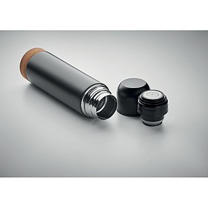 ZEHRA Dvoustěnná termoska z recyklované nerezové oceli, 500 ml, černá