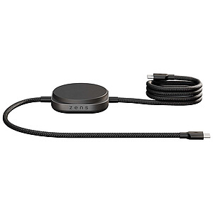 Zens Pro 2 140W nabíjecí kabel 2 v 1 s USB-C, černá