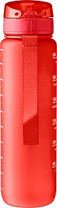 ZERIN Láhev na pití z recyklovaného plastu, 1000 ml, červená
